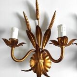 Pair of wall lights with ears of wheat decor