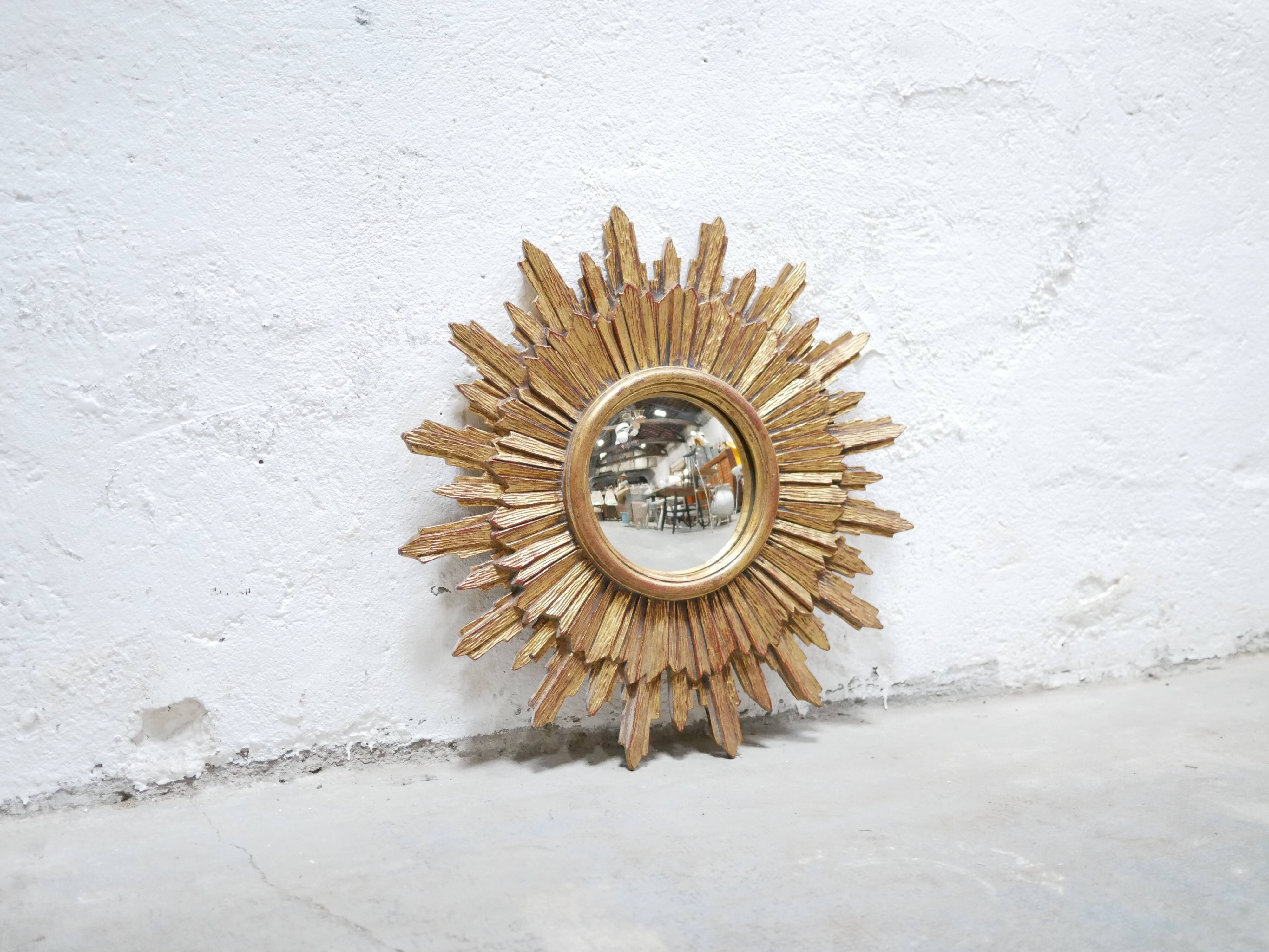 Vintage witch's eye sun mirror 53cm x 53cm