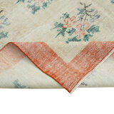 Oriental handmade contemporary 1980s beige rug 202 cm x 284 cm