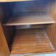 1960s sideboard with decorated doors in wood and brass
