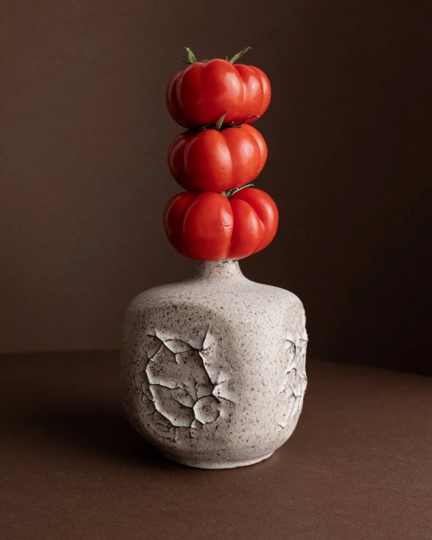 Beige Ceramic Vase by Heiner Hans Körting Studio, 1970s German Dornburg Studio Pottery