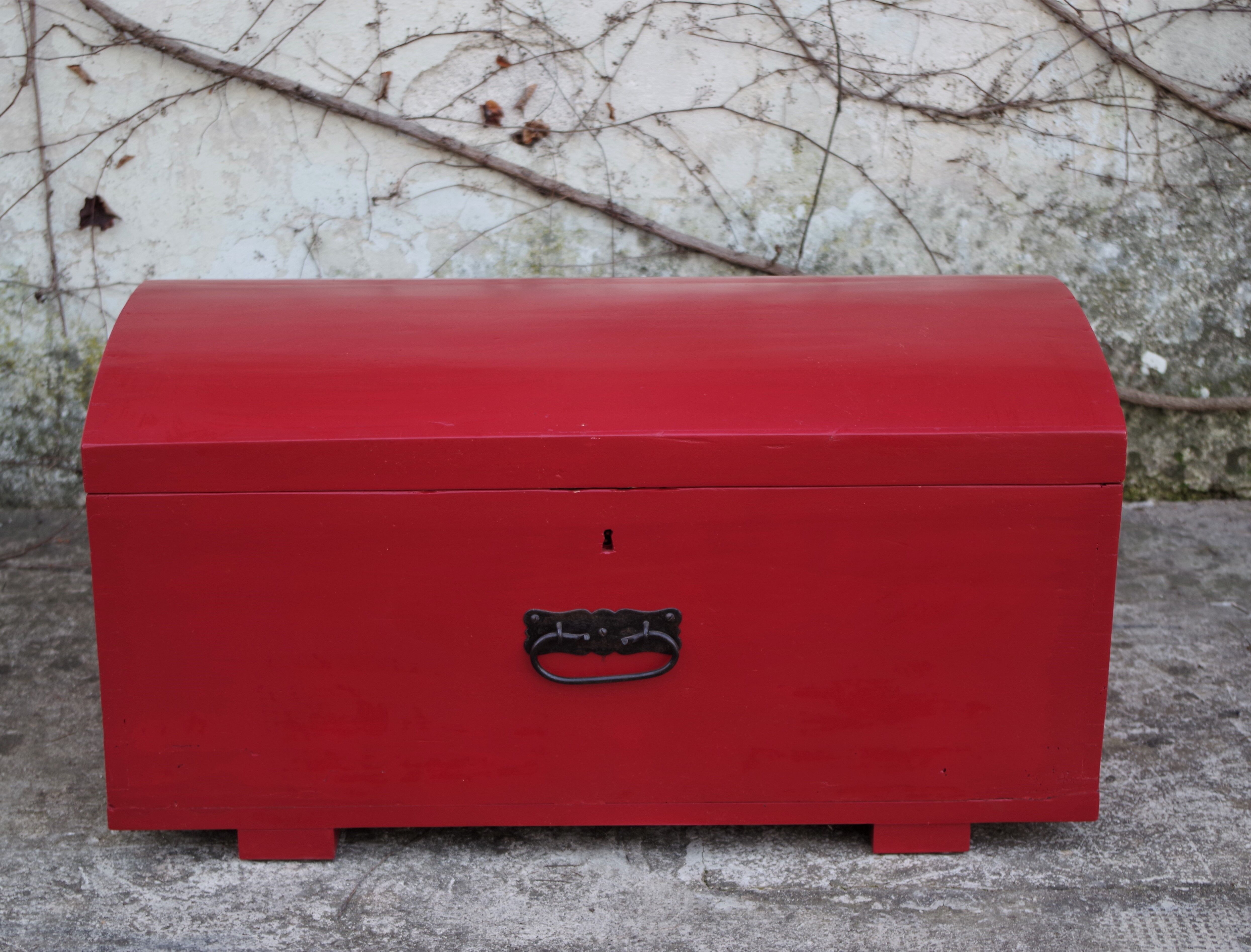 Repainted red trunk, 1960s