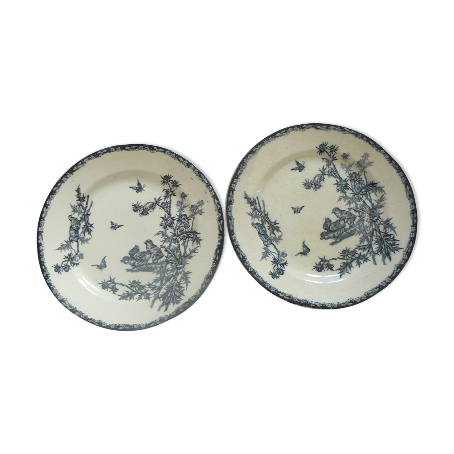 Lot of 2 dinner plates model railway land "chick"