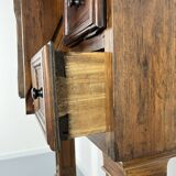 Stipo Monetiere, Piedmont 17th century cabinet with 8 drawers, in walnut, Italy