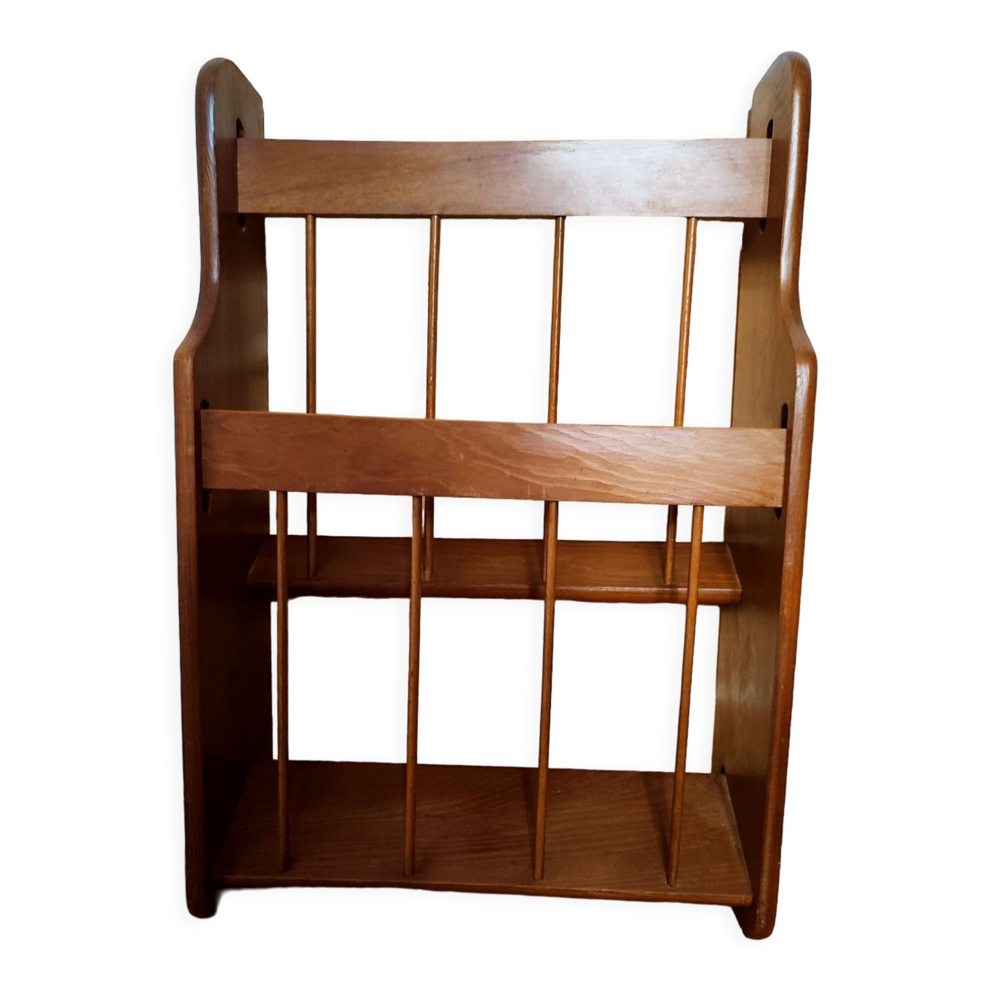 Wooden wall review holder