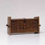Antique Hand Carved Nuristani Storage Chest