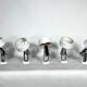 Stilnovo Milano, set of five orientable wall lights from 50s