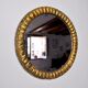 Midcentury gilded wooden sun mirror, France, 49cm