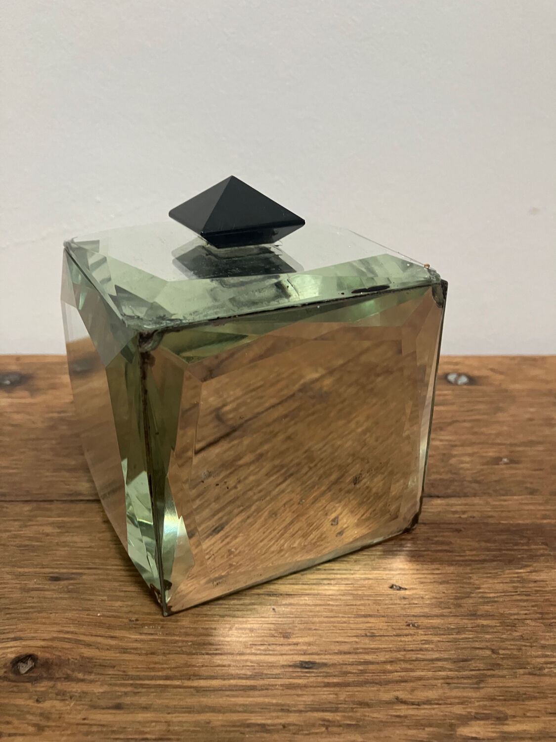 Beveled mirror jewelry box