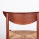 6 Danish chairs in teak and sea rush, model 316 by Peter Hvidt 1960.