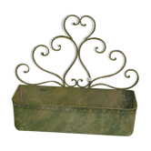 Patinated iron wall planter
