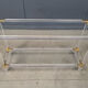Brass and lucite console table, 1970s