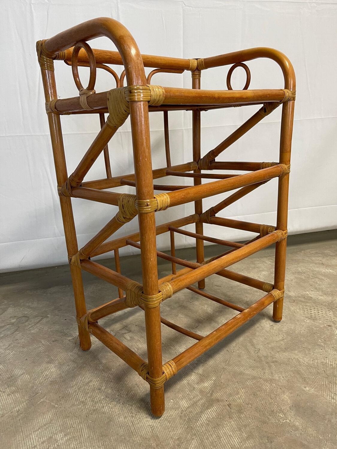 Rattan shelf