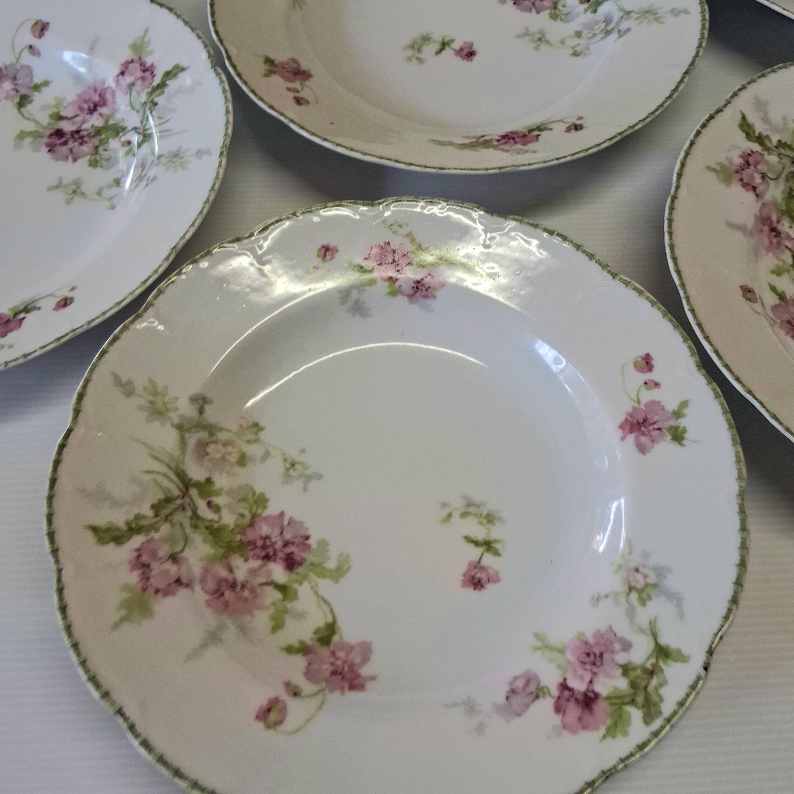 6 deep plates in Limoges porcelain in very good condition.