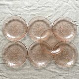 Vintage pink glass plates