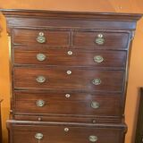 tallboy chest on chest in mahogany - 18th century