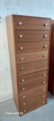 American walnut chest of drawers, 1980