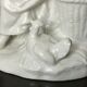Vase Subject White Porcelain Young Woman at the Chicken