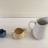 Set of 3 vintage pastels ceramic pitchers