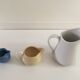 Set of 3 vintage pastels ceramic pitchers