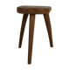 Tabouret tripode en bois massif