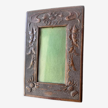 Art nouveau frame carved wood