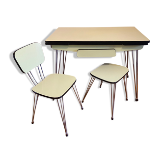 Set table - Chair - Stool formica Vintage