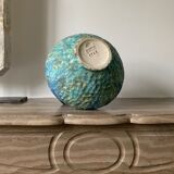 Blue amphora vase dyed nympheas