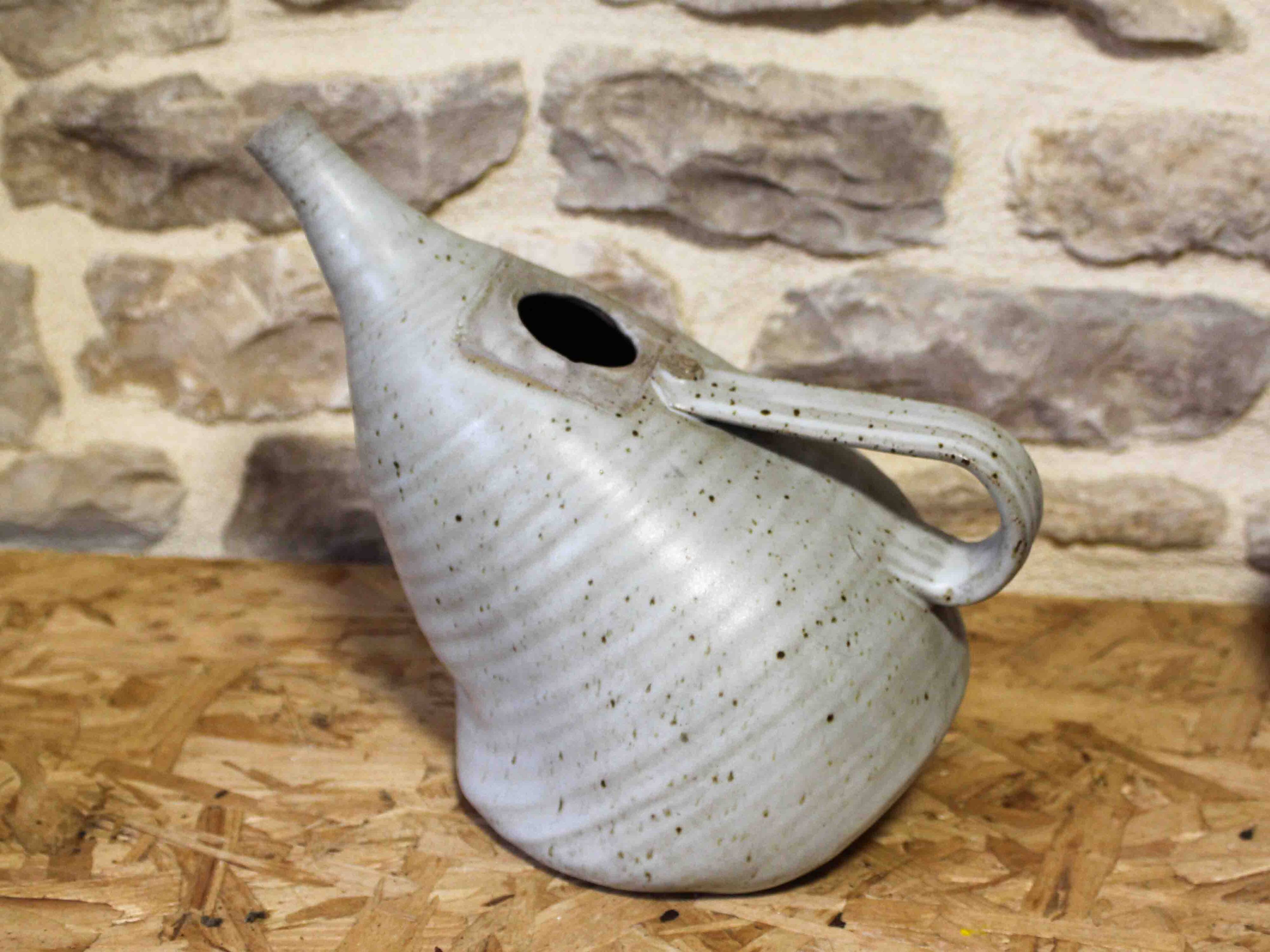 Original enamelled ceramic jug