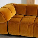 Arflex Strips sofa by Cini Boeri in velvet, Italy 1968