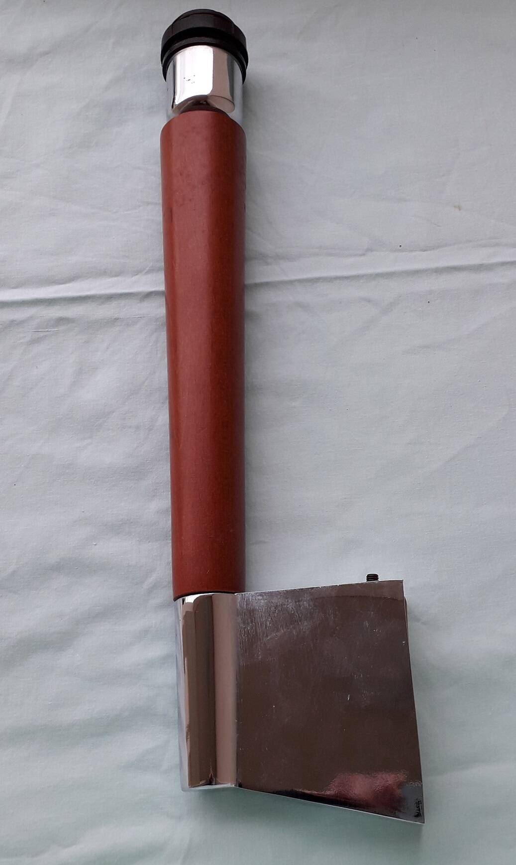 Wood and chrome metal wall lights