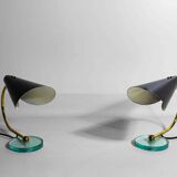 Stylish pair of Italian table lights, 1960s