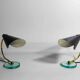 Stylish pair of Italian table lights, 1960s