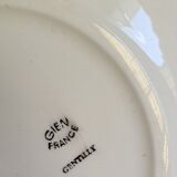 Seven vintage plates in fine earthenware from Gien service Gentilly