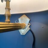 Italian Brass Sconces set of 12 with Satin Shades, 1980s