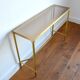 Gilded console and glass 1970s