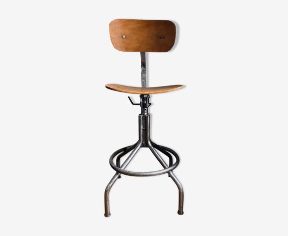 Chaise industrielle de 1964 par cannone et cie type bienaise