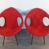 UFO-style armchair, Polish space-age 1972, restored