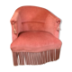 Fauteuil crapaud velours rose