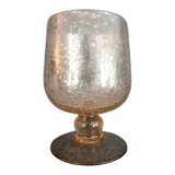 Large cocktail glass or bubble glass vase signed BIOT, 1960s/70s.