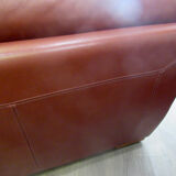 Leather sofa, 2 seats, Roche-Bobois brand