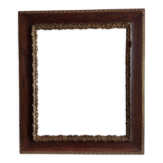 Cadre en bois et stuc doré ancien 47 cm x 54 cm