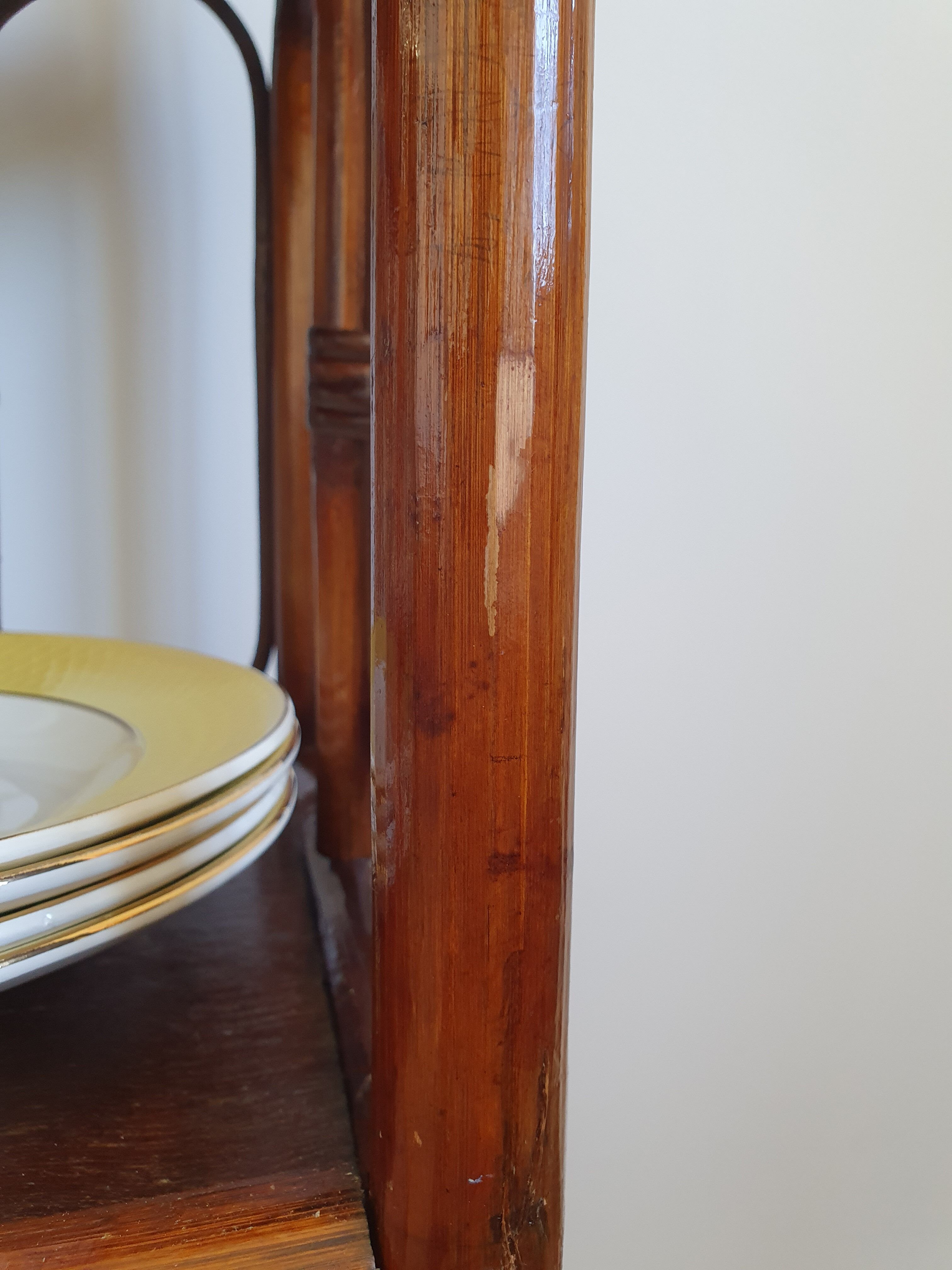 Rattan library shelf