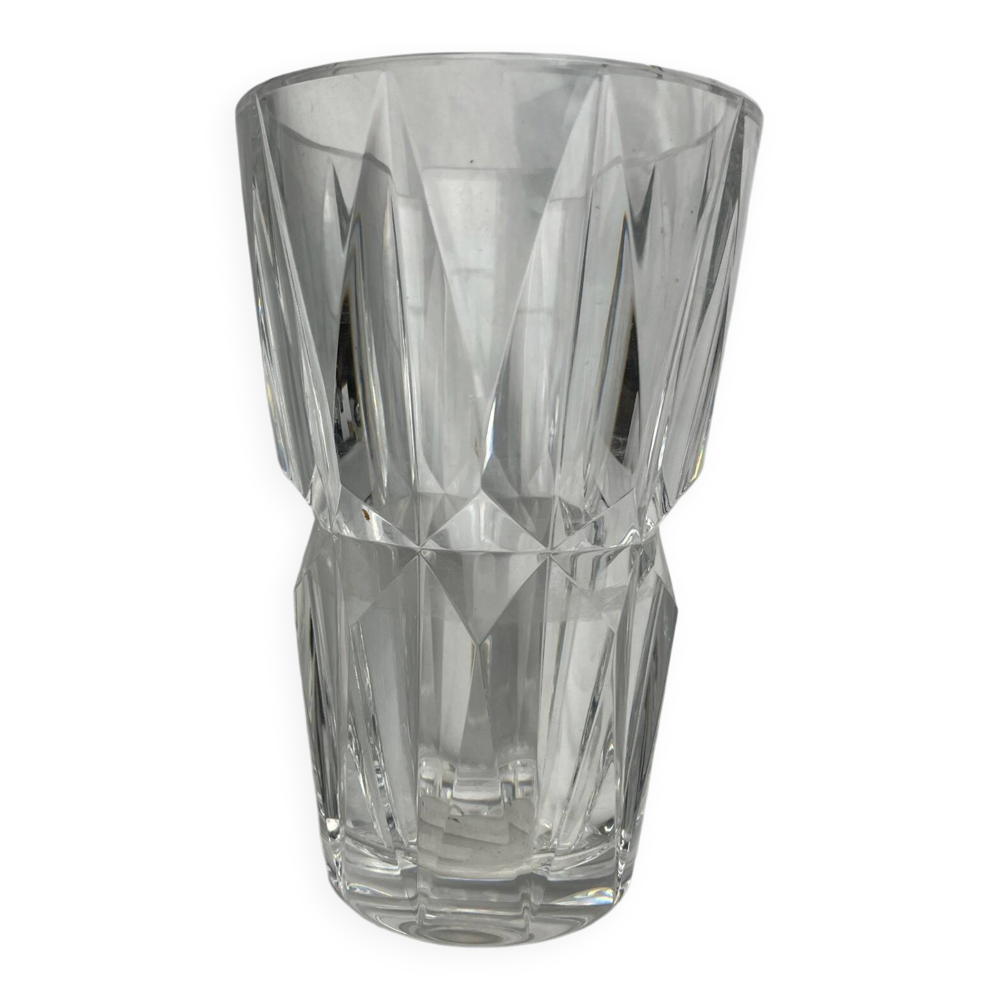 Saint Louis, truncated conical crystal vase signed circa 1950