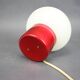Burgundy Red opaline glass table lamp from the 1970s space age.