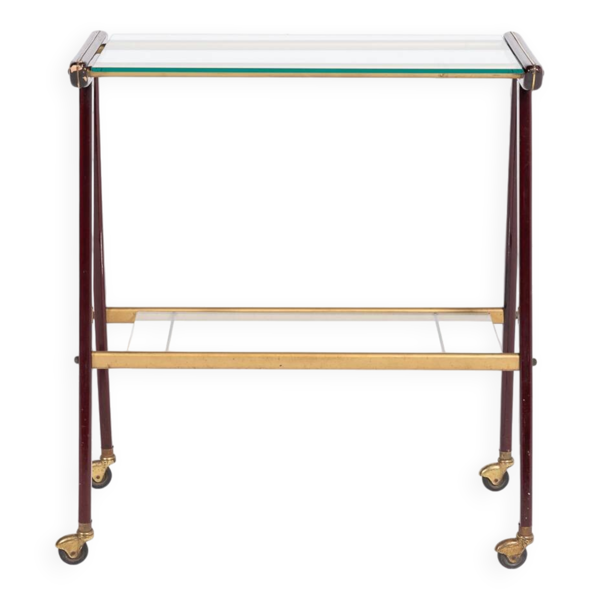 1960’s Italian Mid-Century Modern sculptural side table/serving cart