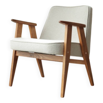 Fauteuil Scandinavian boucle blanc par Chierovsky