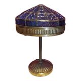 Lampe en vitrail Art Nouveau