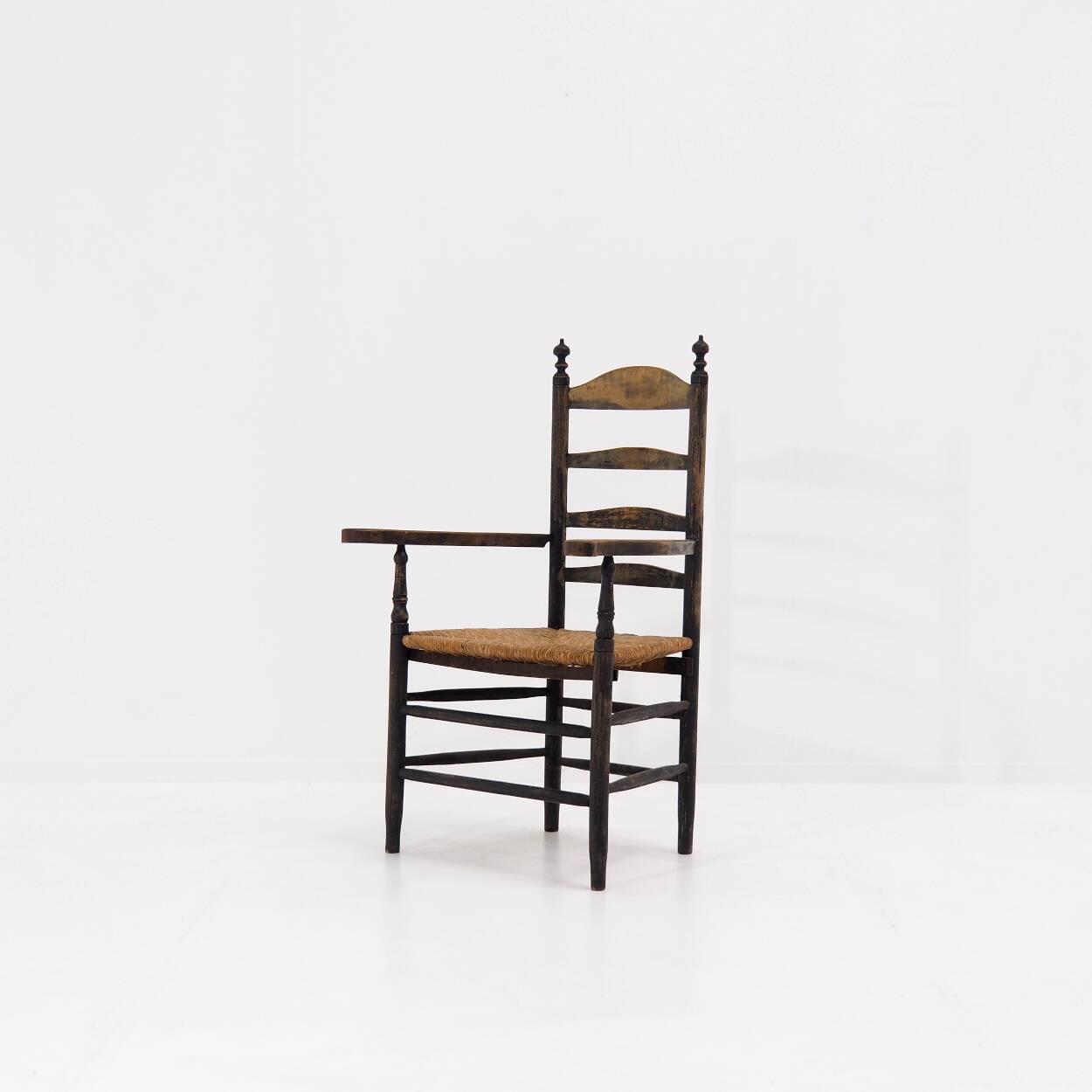 Chaise d'appoint antique « Ladder Back », Pays-Bas vers 1900