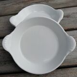 Set of 3 cast iron winged dishes